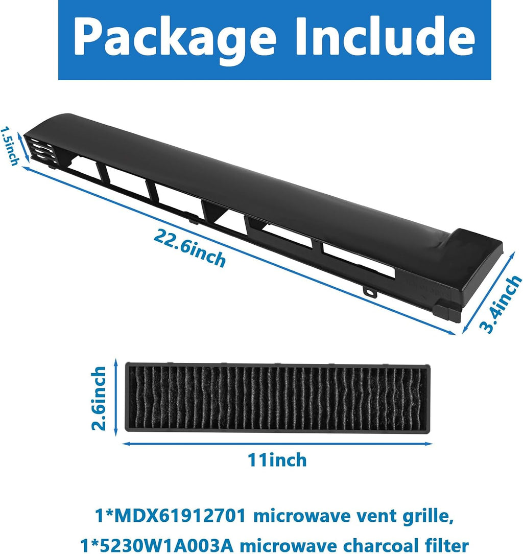 MDX61912701 Microwave Vent Grille Fit for LG LMV2031ST LMH2016ST LMHM2237BD