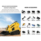 Mini Skid Steer Loader with 13.5 Hp EPA Gasoline Engine, Compact Skid Steer Loader for Farm, Tight Space and Farm