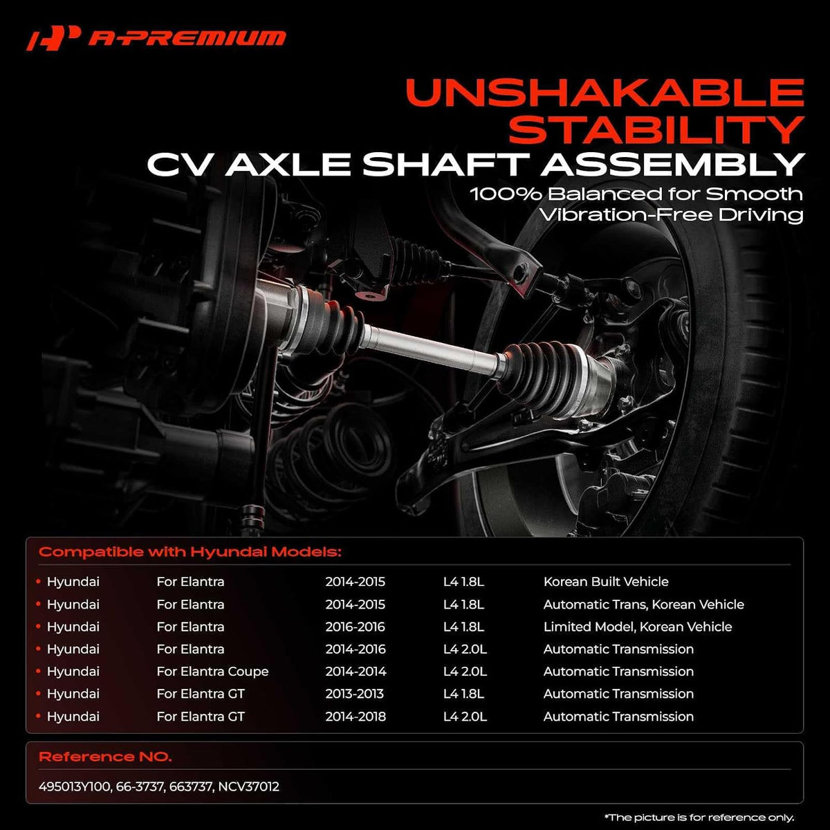 A-Premium Front Right Passenger Side CV Axle Shaft Assembly