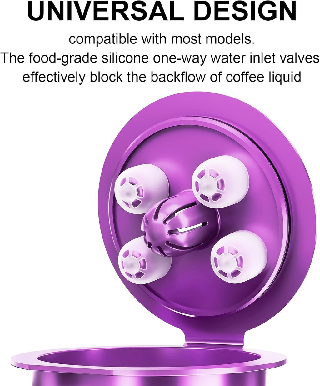 Universal Refillable Coffee Pods with 5 Holes, Suitable for K Cups, Refillable Coffee Filters with Food Grade