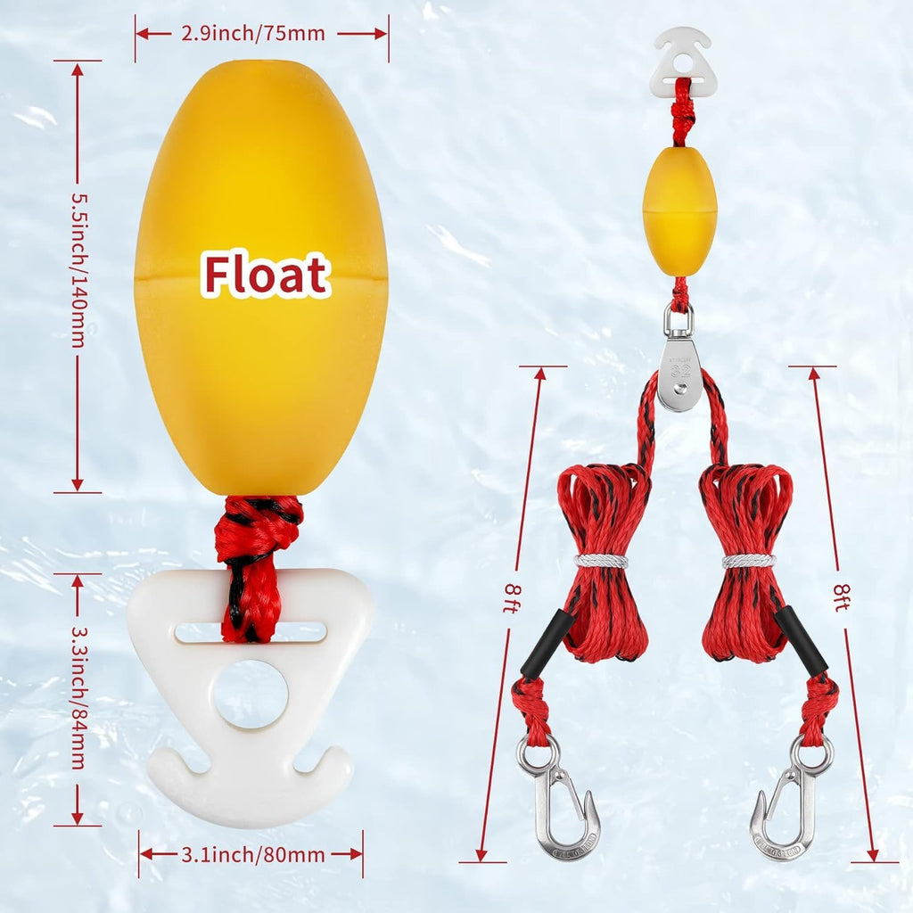 Heavy Duty Boat Tow Harness for Tubing, Watersports Self Centering Tow Rope for Tubing, Boat Tow Harness for Towing