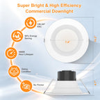 8 Inch LED Recessed Commercial Downlight - Canless Recessed Ceiling Lights