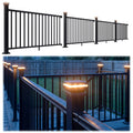 4 Pack 36 in x 6 ft Modular Aluminum Deck Railing Kit with Light