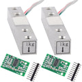2sets 1kg Load Cell Weight Sensor + HX711 Weighing Sensor Dual-Channel 24 Bit Precision A/D Module Pressure Sensor