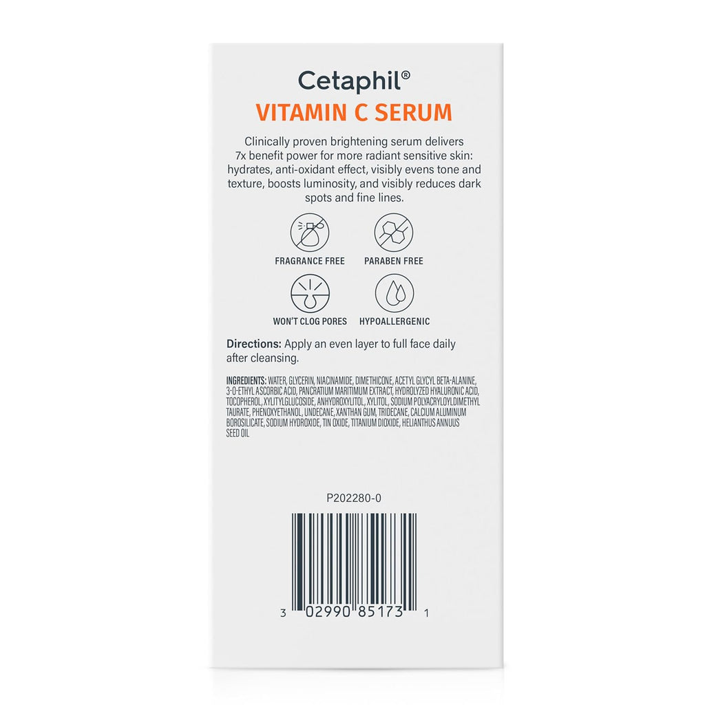 Vitamin C Serum for Dark Spots, Niacinamide, Fragrance Free, 1 Fl Oz