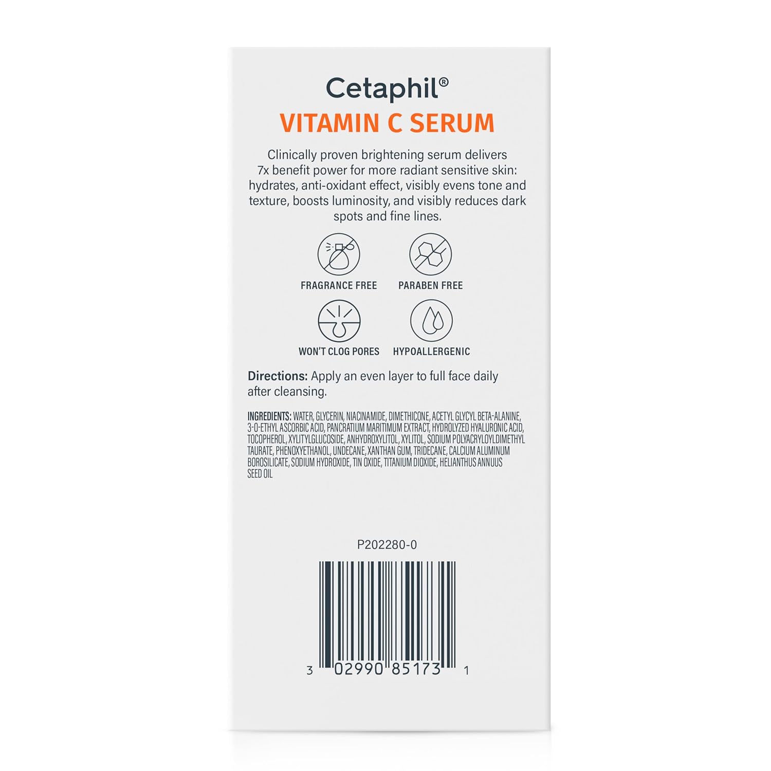 Vitamin C Serum for Dark Spots, Niacinamide, Fragrance Free, 1 Fl Oz