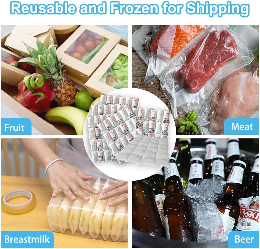 Dry Ice Packs for Shipping, 4 Sheets