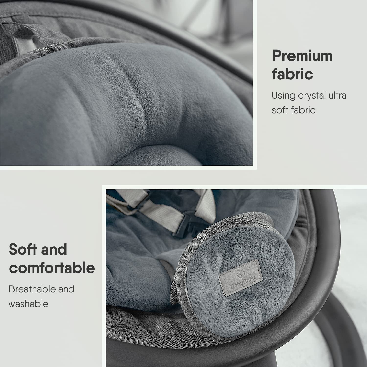 Baby Swings for Infants, Bluetooth Infant Swing with Music Speaker | Baby Swing with 3 Seat Positions, 5-Point