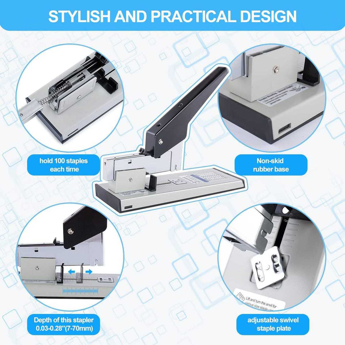 Heavy Duty Stapler,240 Sheet Capacity Office Stapler,Nextlifei Effortless Desk Stapler with 4000 Heavy Duty