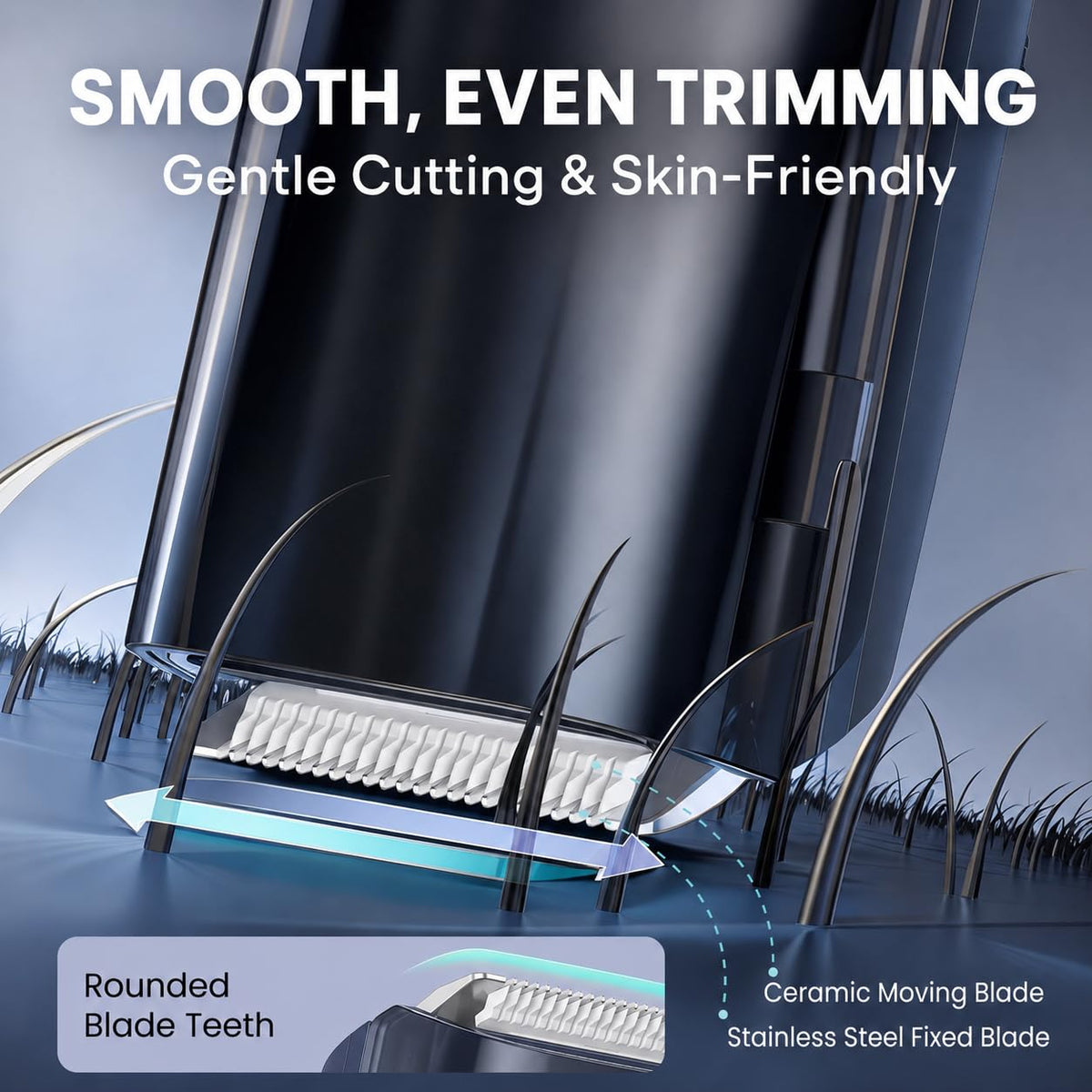 Vacuum Beard Trimmer for Men for Less Mess, Cordless Mustache Trimmer