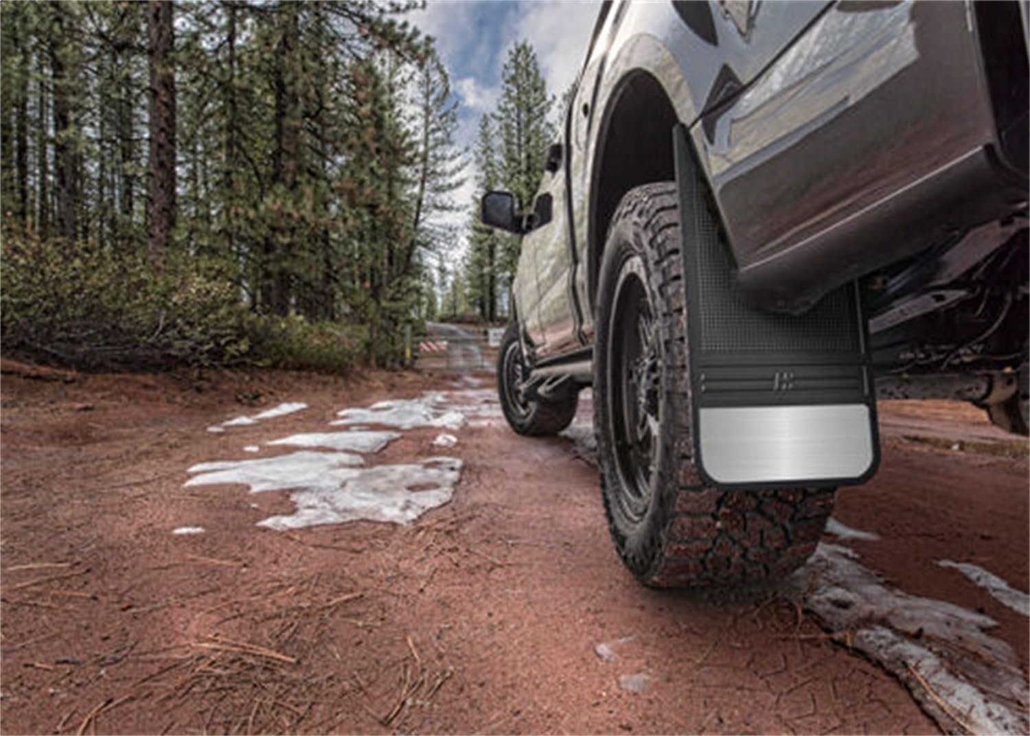 Universal Muddog Mud Flaps | Rubber Front Mud Flaps - 12" w/o Weight - Black (FITS Various Ford, Chevy, Dodge, GMC