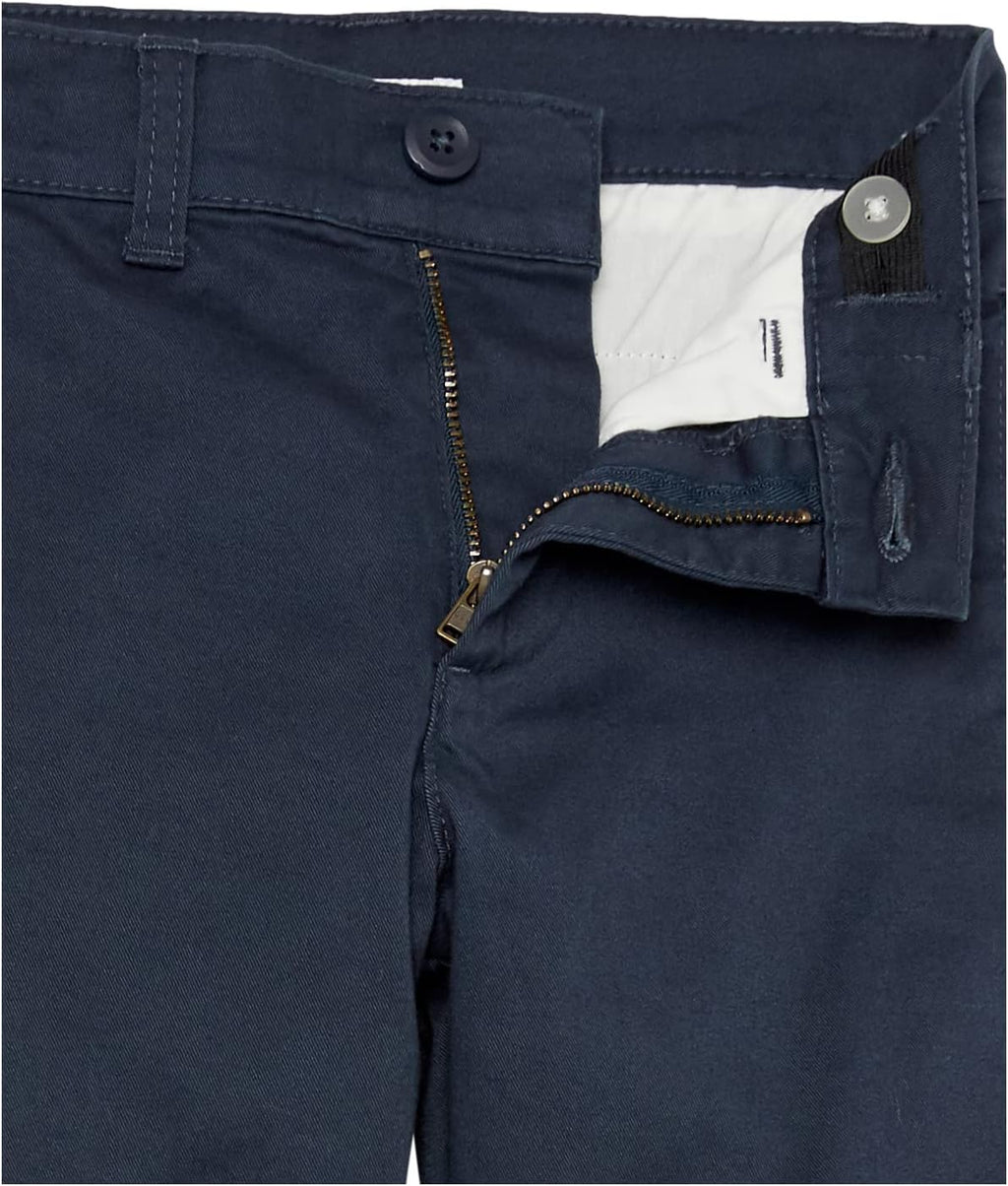 Boys and Toddlers' School Uniform Woven Flat-Front Shorts with Elastic Waist