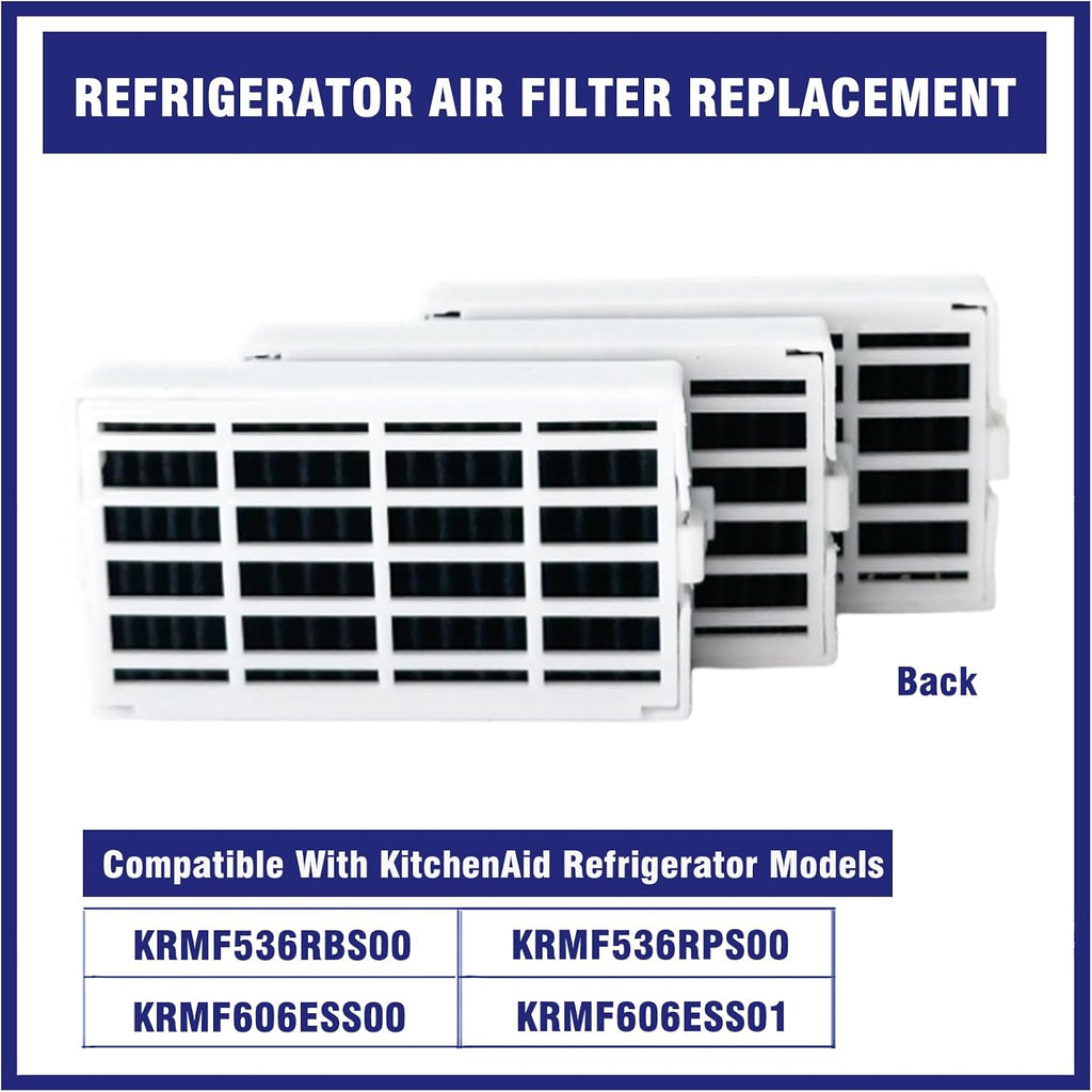 4 Pcs Refrigerator Air Filter Fit for KitchenAid KRMF536RBS00, KRMF536RPS00