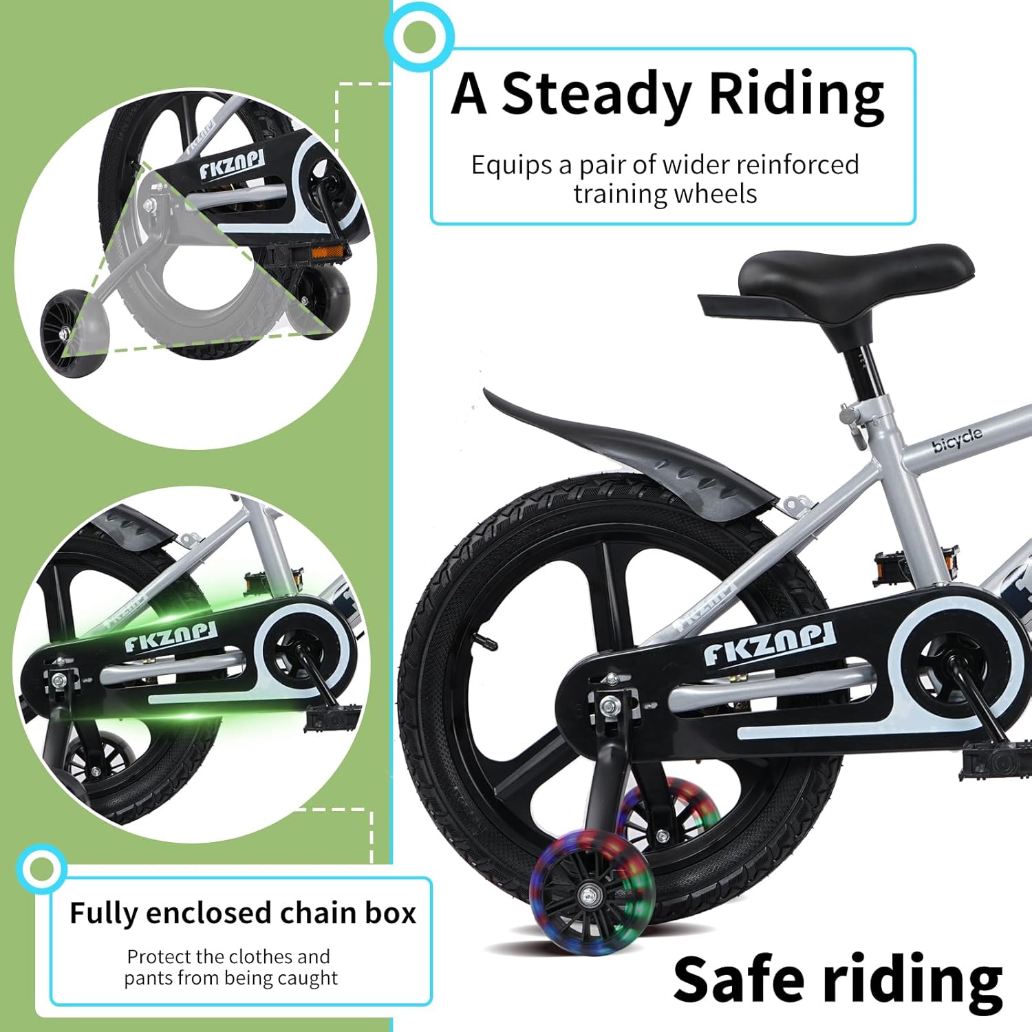 Kids Bike for Boys Girls Ages 3-9, 16 18 Inch Bicycle with Training Wheels or Kickstand/Adjustable Seat, Toddler