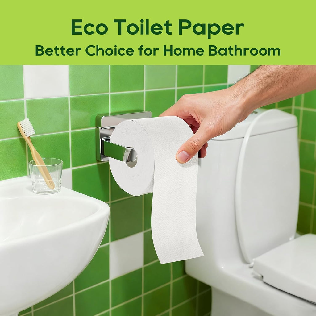 Bamboo Toilet Paper 2 Ply, 24 Double Rolls, 320 Sheets, White