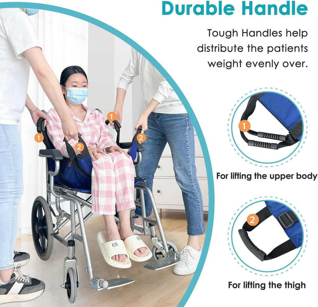 Patient Lift Transfer Belt from Bed to Wheelchair Stair Transfer Emergency Evacuation Chair Pad Safety Medical