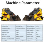 Mini Skid Steer Loader with 24hp Engine, Stand-on tracked loader.