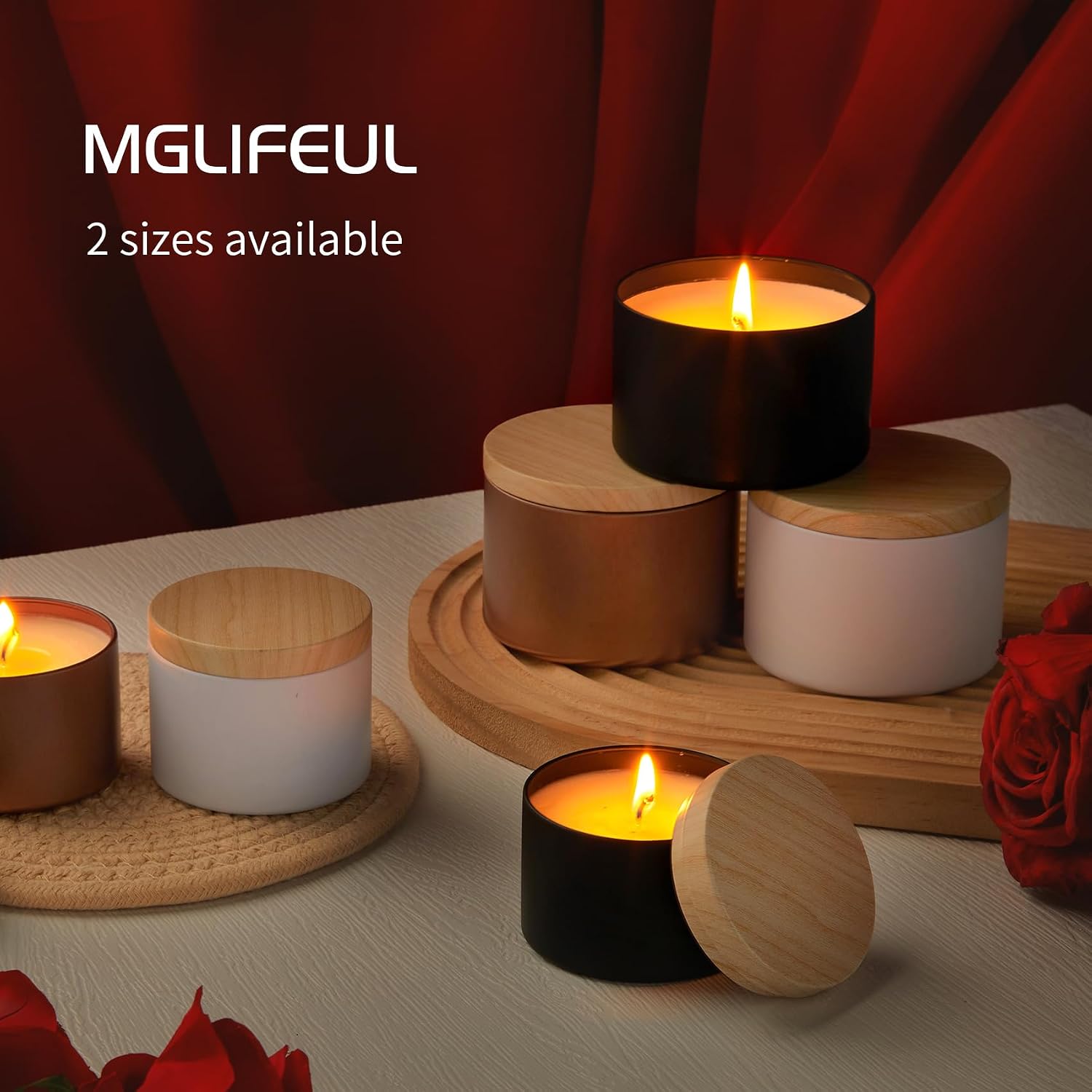4oz Candle Tins Jars Cans with Lids and Wax Wick for Making Candle | Glod Empty Candle Containers for Small Business