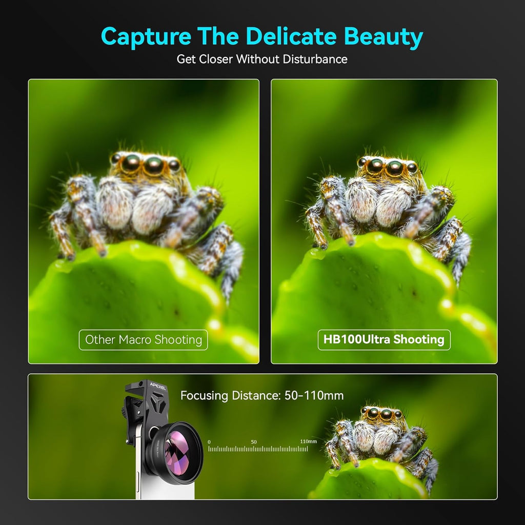 100Ultra Macro Lens - Enhanced Version Smartphone Lens for iPhone | for Samsung, Pixel | Professional Macro