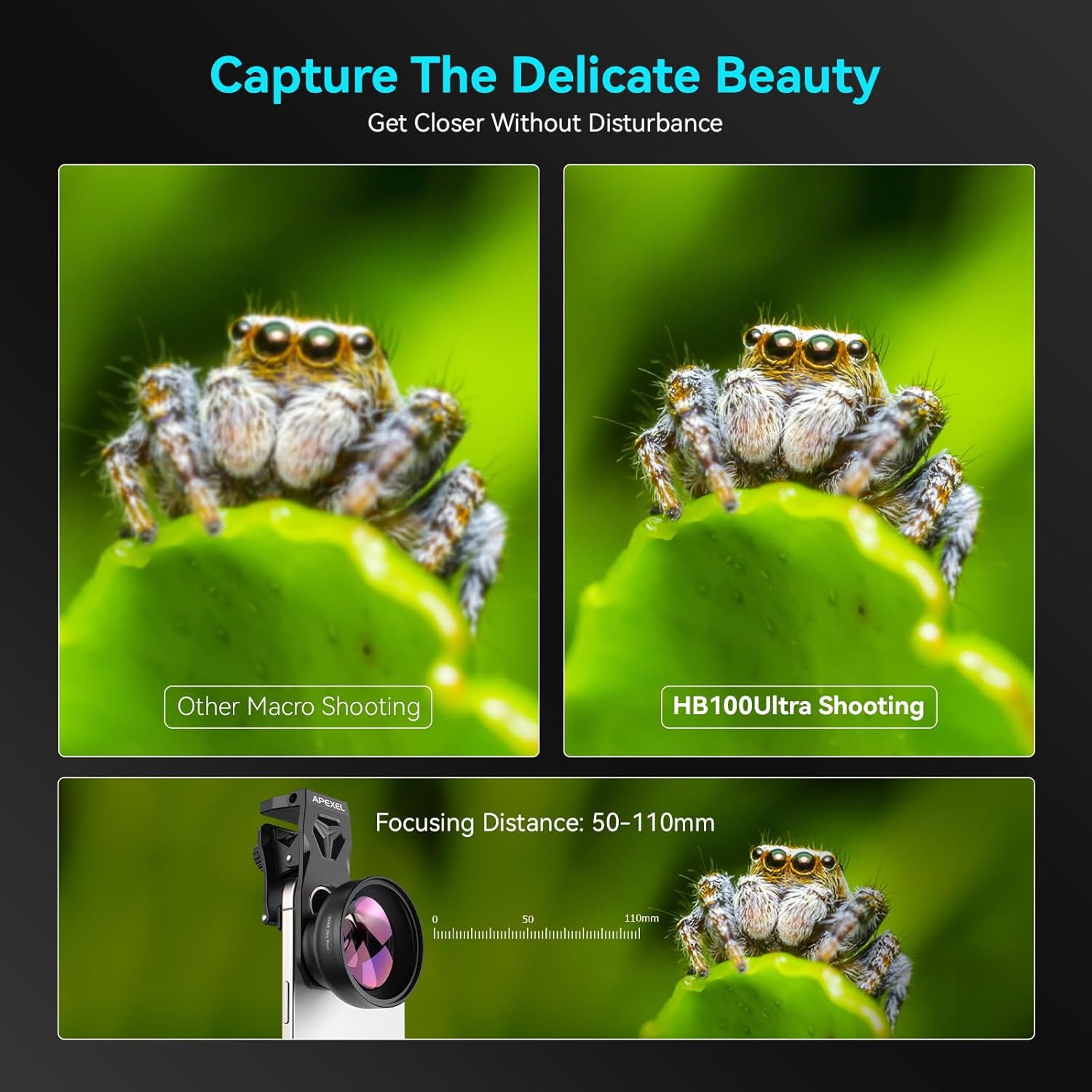 100Ultra Macro Lens - Enhanced Version Smartphone Lens for iPhone | for Samsung, Pixel | Professional Macro