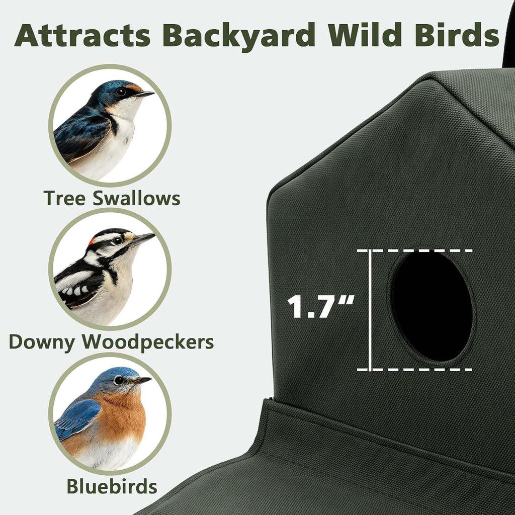 Bird Houses for Outside - Bluebird House with Wide Platform and 1.7in Hole