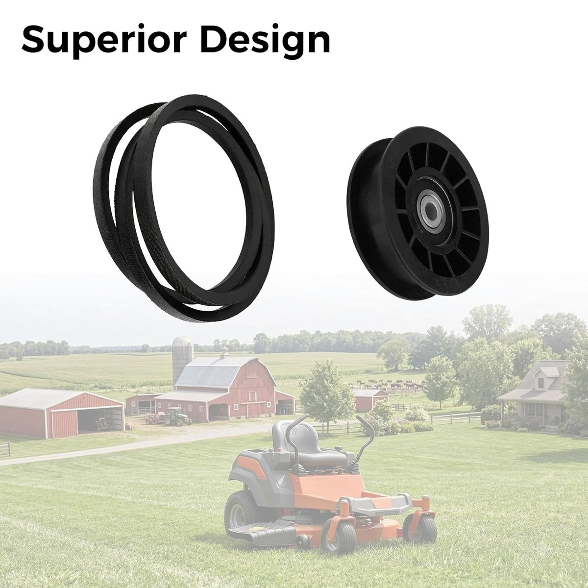 Gosknor Idler Pulley & Drive Belt for Husqvarna Idler Pulley & Drive Belt