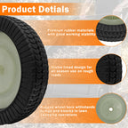 Showingo 44985 Lawn Sweeper Wheel Tire Complete Assembly Set