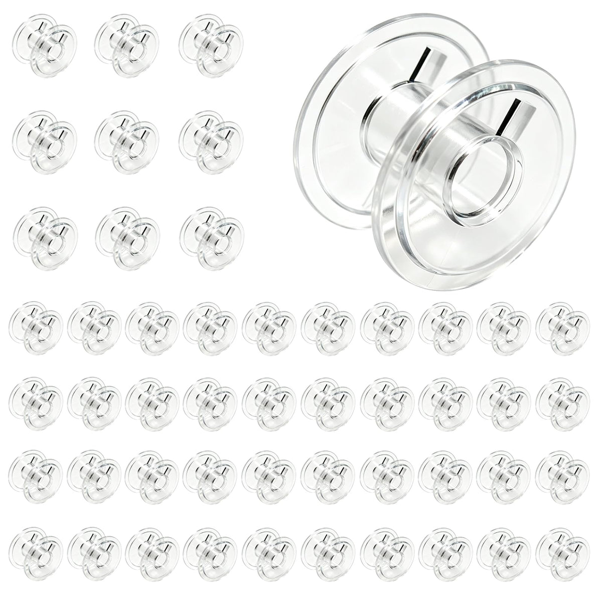 Class 15 Bobbins for Singer Sewing Machines Transparent Plastic Bobbin 50PCS/Box
