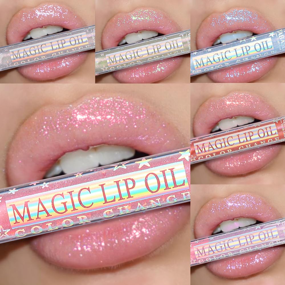 Shimmery Glitter Lip Gloss 6 Colors Liquid Lipstick Set Plumping Lip Oil | Syrupy gloss | Long Lasting |