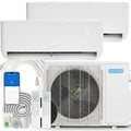 Energy Star 18000 BTU 2 Zone Mini Split AC/Heating System 9K+9K