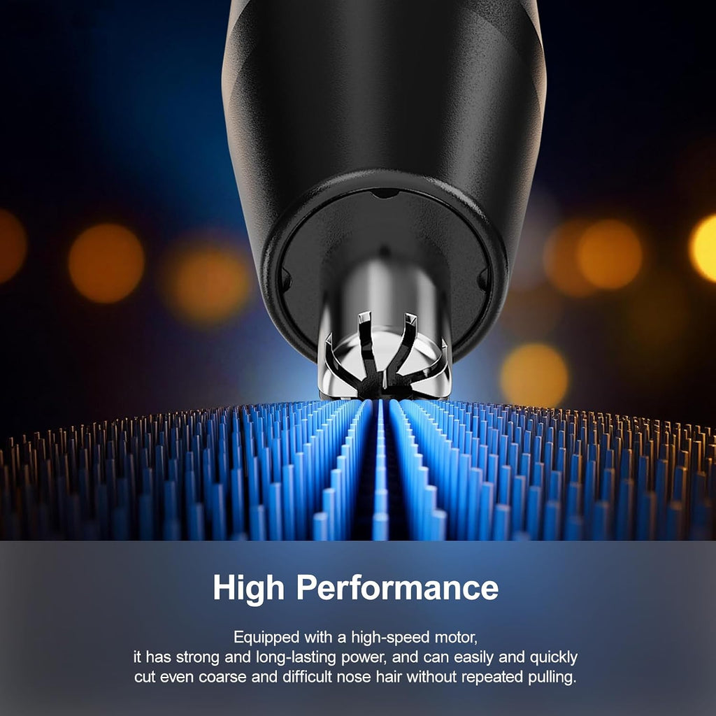 Professional Nose Hair Trimmer for Men & Women, USB-C Rechargeable Electric Ear & Nasal Clipper, Micro-Vacuum