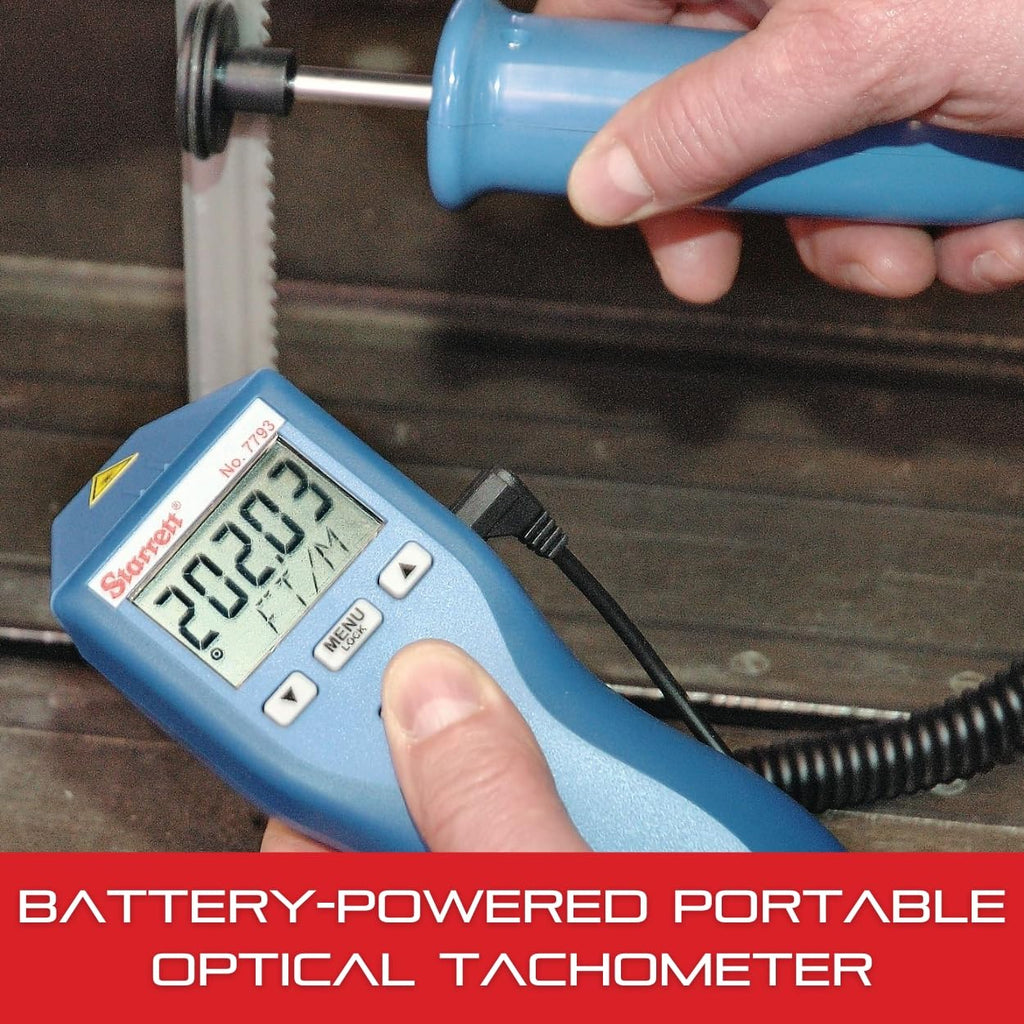 Starrett Contact & Non-Contact Digital Tachometer Kit with Case