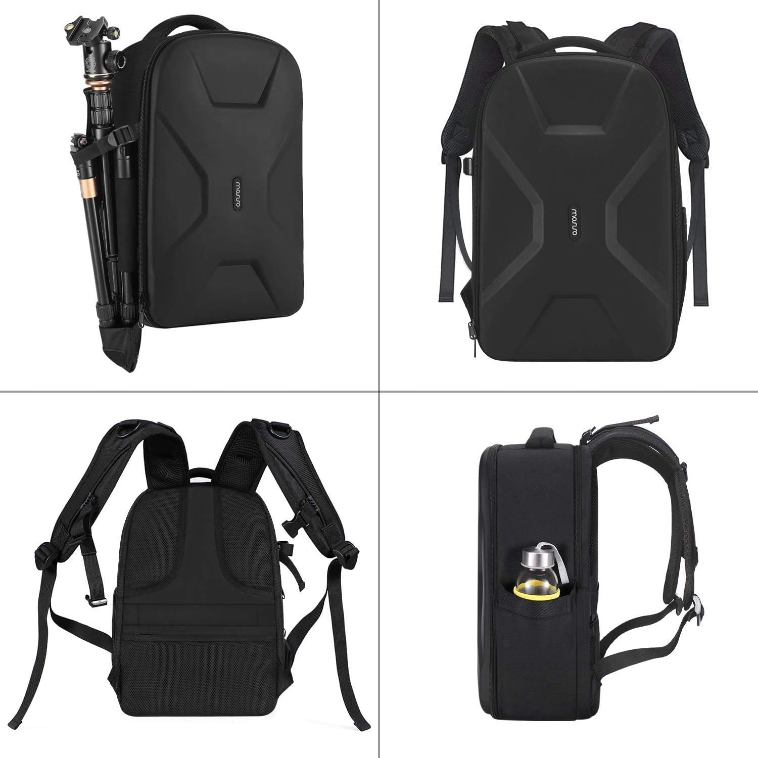 Camera Backpack, DSLR/SLR/Mirrorless Photography Camera Bag | Waterproof Hardshell Bag with Insert&Tripod