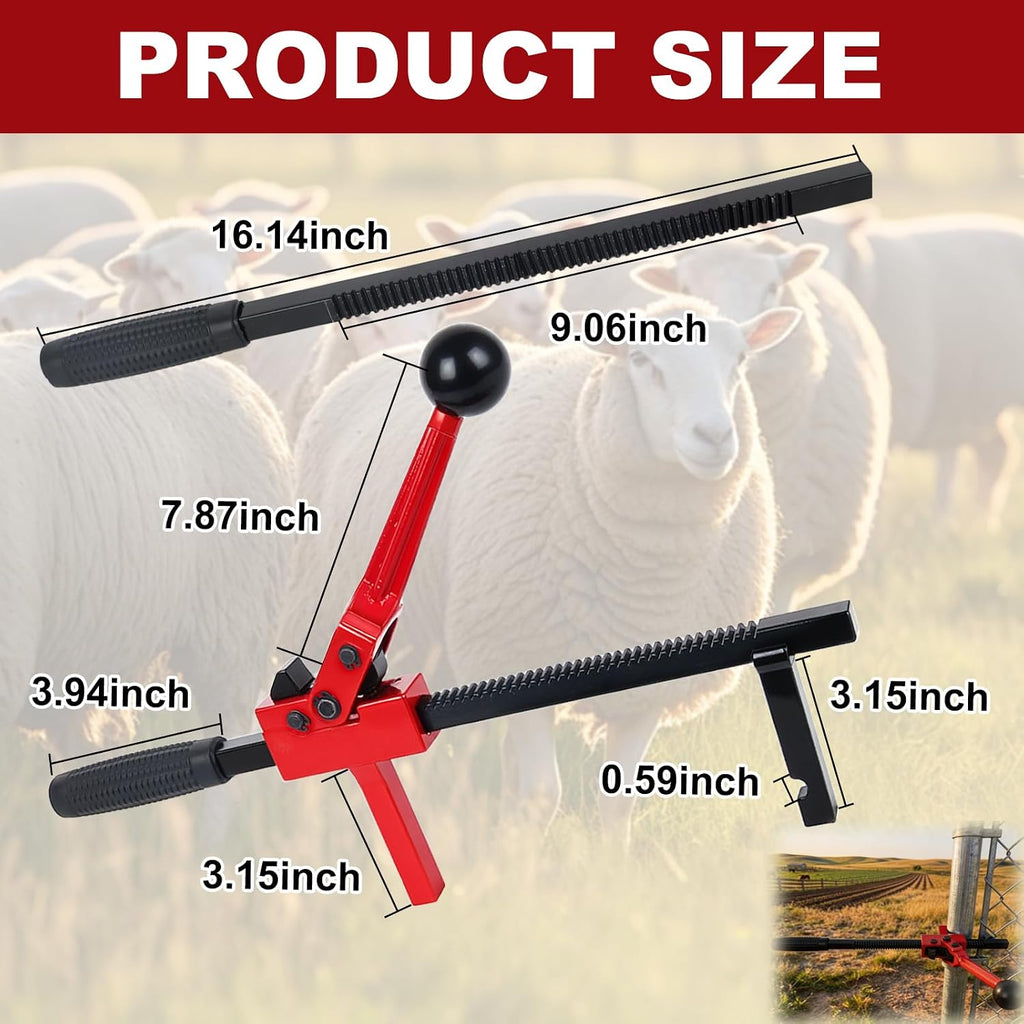Chain Link Fence Stretcher Tool, Heavy-Duty Fence Puller Tensioner for Woven Wire, Barbed Wire Chain Link Fence with
