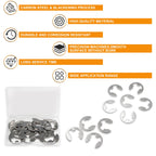 Juvielich 20Pcs M15 E-Clip Circlip, 304 Stainless Steel Snap Rings
