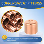 30PACK GUOFIS 3/4" Copper Sweat Plug End Cap Fitting(COPPER021-30)