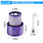Syxtidy V10 Filter Replacement for Dyson V10, Purple, 2 Pack