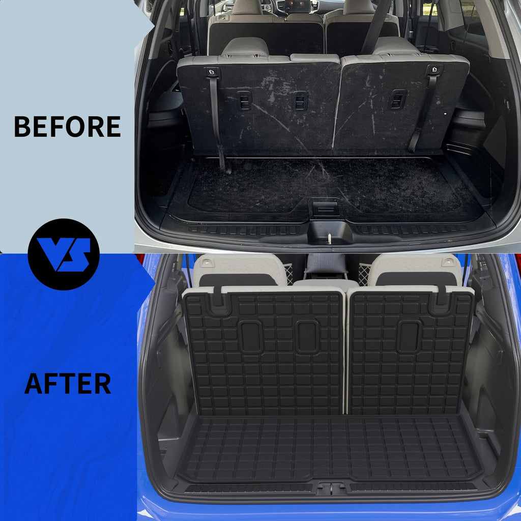 Trunk Mat with Backrest Mat for 2016-2026 Honda Pilot Accessories