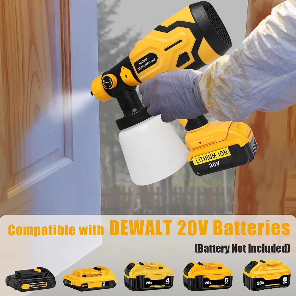 Cordless Paint Sprayer for DEWALT 20V Battery (Battery NOT Included), Cordless Paint Sprayers for Home Interior and