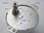 CHANCS DC Gear Motor Electric Motor JS-50 12V DC 5RPM CW/CCW Horizontal Hole Shaft for Fan Motor