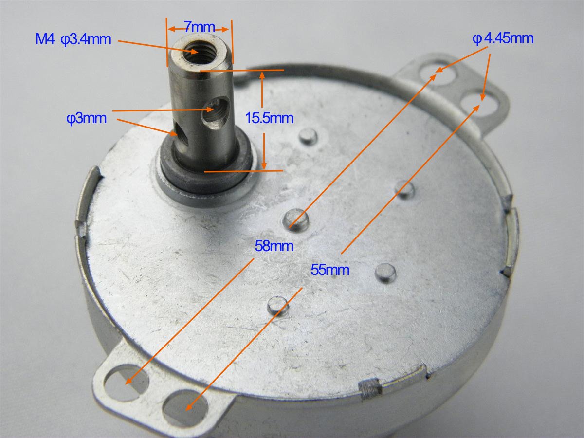 CHANCS DC Gear Motor Electric Motor JS-50 12V DC 5RPM CW/CCW Horizontal Hole Shaft for Fan Motor