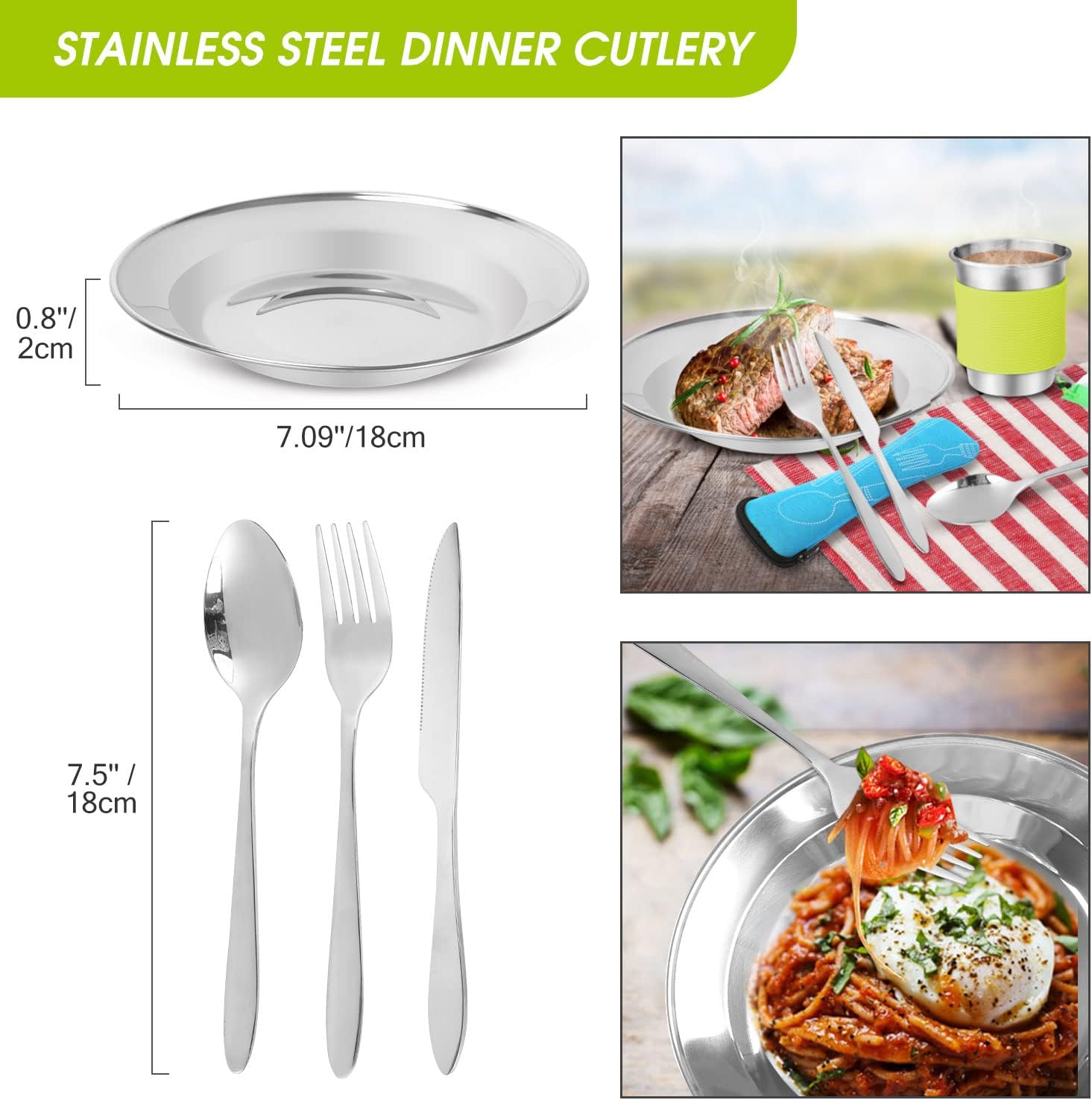 39pcs Camping Cookware Mess Kit, Non-Stick Large Size Hanging Pot Pan Kettle with Base Dinner Cutlery Sets for 6 and
