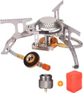 Portable Camping Gas Stove with 1LB Propane Tank Adapter | Foldable Camp Stove Backpacking Stove with Piezo Ignition