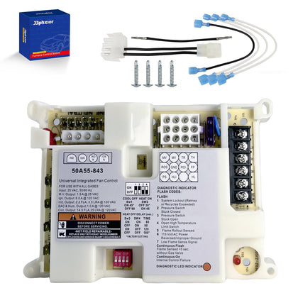Upgrade 50A55-843 Furnace Control Board Fit for White Rodgers 50A55-843,50A55-405, 50A55-474/288, 50A50/50A55 Series