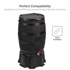 55-Gallon Rain Barrel Stand, Made from 100% Recycled Material, Black