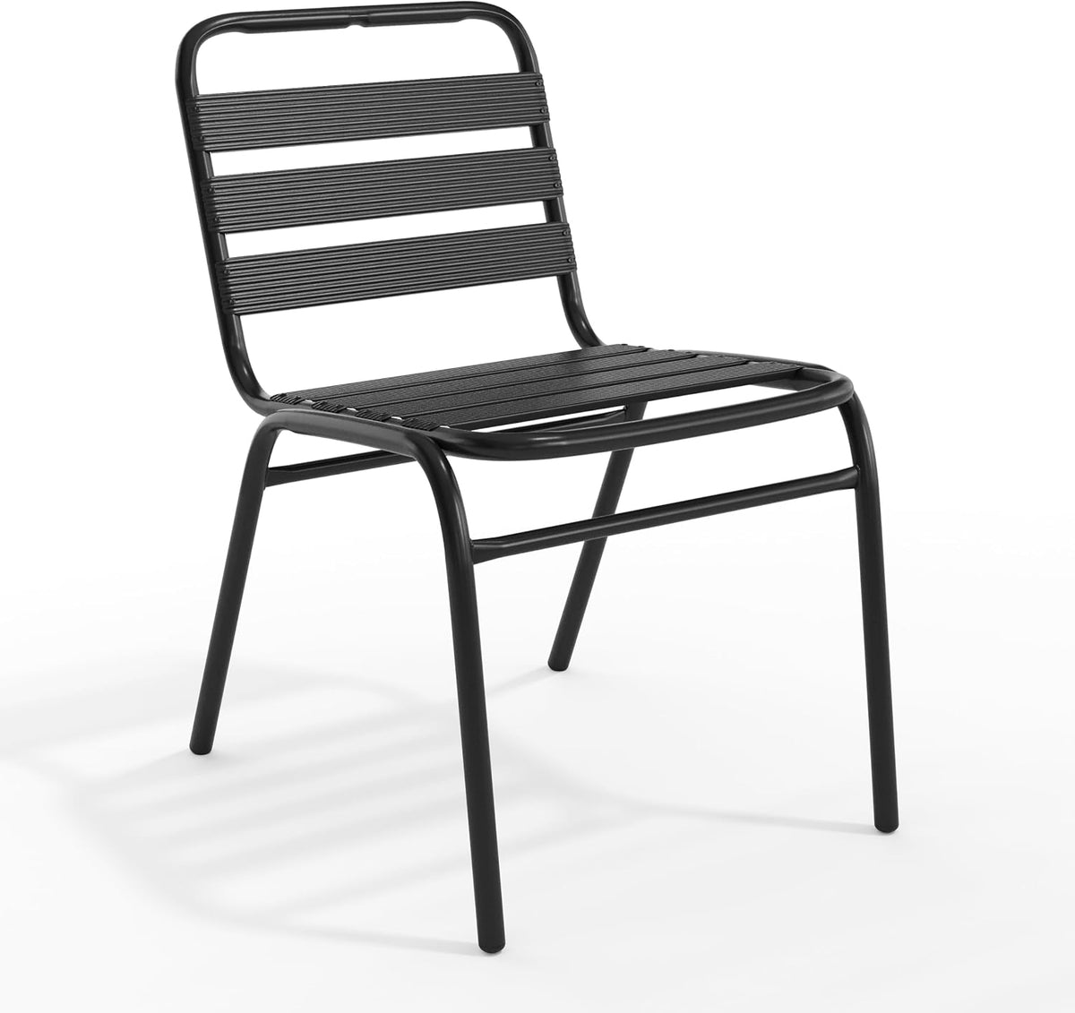 Black Stacking Metal Dining Chair
