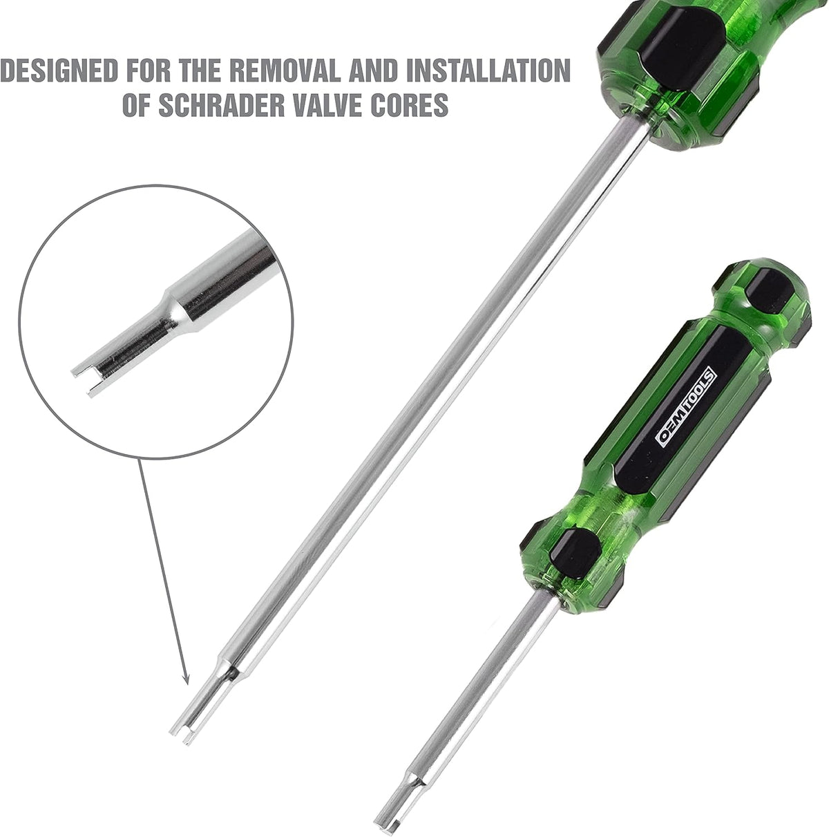 OEMTOOLS 22589 2 Piece Tire Valve Core Tool Set for Removal/Installation