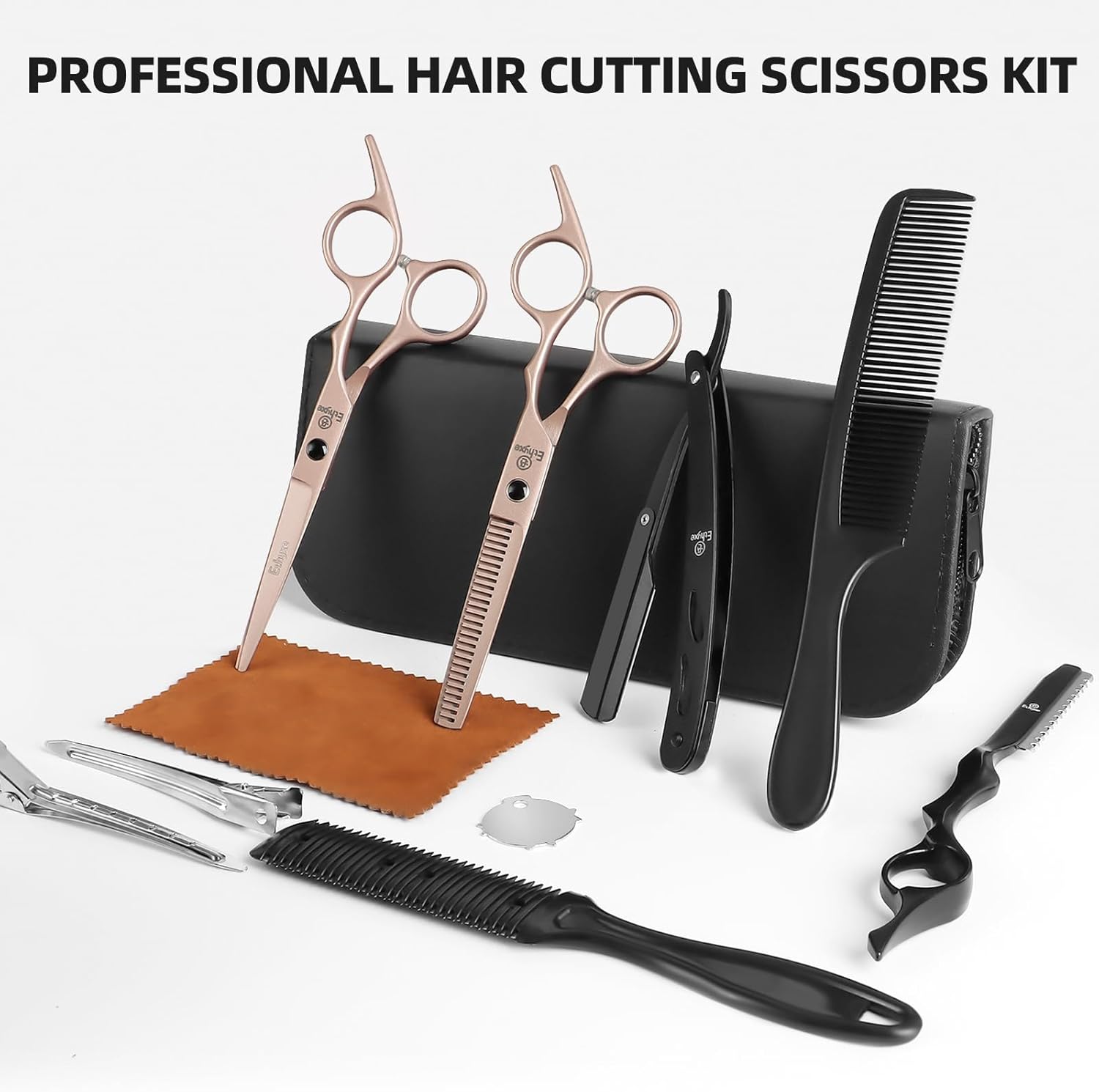 Hair Cutting Scissors Thinning Shears Kit | Barber Hair Texturizing Shears for Professional Hairdresser or Home Use