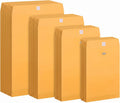 50 Pcs 4 Sizes Clasp Envelopes Kraft Clasp Envelope, Yellow