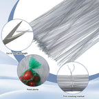 1000 Pcs Clear Twist Ties, 4 Inch Metal Wire Twists Tie Reusable Plastic Twist Ties for Plastic Bags Bread Coffee